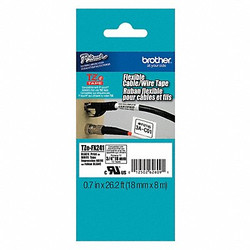 Brother Label Tape Cartridge,White,26ftx0.70in  TZEFX241