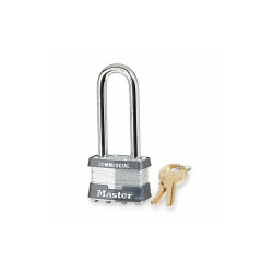 Master Lock Keyed Padlock, 3/4 in,Rectangle,Silver 81KALJ