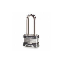 Master Lock Keyed Padlock, 5/8 in,Rectangle,Silver  3LH