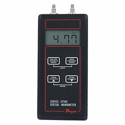 Dwyer Instruments Digital Manometer, 0 in wc to 40 in wc 477AV-2