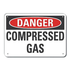 Lyle Compressed Gas Danger Sign,7x10in,Plastc LCU4-0363-NP_10X7