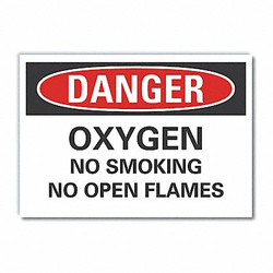Lyle No Smoking Danger Rflctv Label,3.5inx5in LCU4-0523-RD_5X3.5