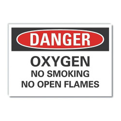 Lyle No Smoking Danger Rflctv Label,3.5inx5in  LCU4-0523-RD_5X3.5