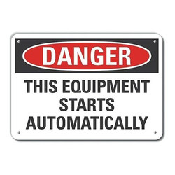 Lyle Danger Sign,7 in x 10 in,Aluminum LCU4-0540-RA_10X7