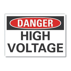Lyle High Voltage Danger Labl,10x14in,Polyest LCU4-0347-ND_14X10