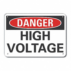 Lyle Rflctv High Voltage Danger Sign,10x14in LCU4-0347-RA_14X10