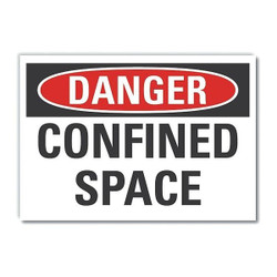 Lyle Confined Space Danger Lbl,7x10in,Polyest LCU4-0364-ND_10X7