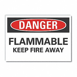 Lyle Flammabl Mtrl Danger Lbl,10x14in,Polyest LCU4-0472-ND_14X10