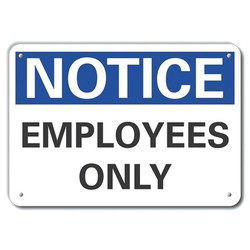 Lyle Notice Sign,7 in x 10 in,Aluminum  LCU5-0087-RA_10X7