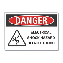 Lyle Elec Hazard Danger Rflctv Label,3.5x5in LCU4-0229-RD_5X3.5