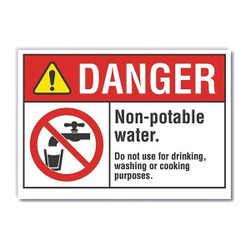 Lyle Potable Water Danger Lbl,3.5x5in,Polyest LCU4-0146-ND_5X3.5