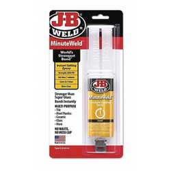 J-B Weld Epoxy Adhesive,Syringe,1:1 Mix Ratio  50101