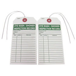 Manufacturer Varies Eye Wash/Shower Inspec. Record Tag,PK25 30ZC73