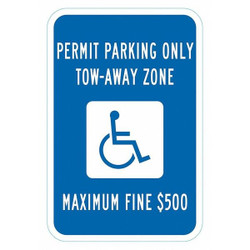 Lyle ADA Handicapped Parking Sign,18" x 12" T1-6250-HI_12x18