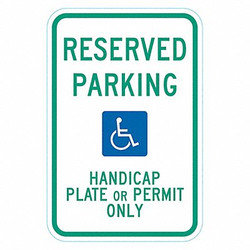 Lyle ADA Handicapped Parking Sign,18" x 12" T1-6248-HI_12x18