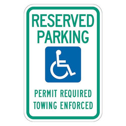 Lyle ADA Handicapped Parking Sign,18" x 12" T1-2160-HI_12x18