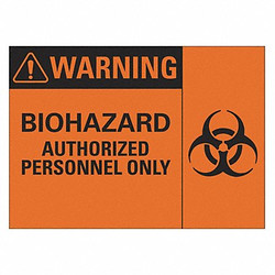 Lyle Biohazard Sign,7 in x 10 in,Aluminum LCU1-0050-NA_10x7