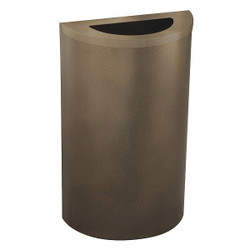 Glaro Trash Can,Half Round,14 gal.,Brown 1891-BV-BV