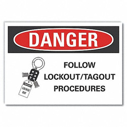 Lyle Lockout Tagout Danger Rflctv Lbl,3.5x5in LCU4-0260-RD_5X3.5
