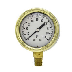Pic Gauges Pressure Gauge,1/4 in. NPT,2-1/2 in. 601L-254E