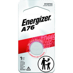 Energizer Button Battery,Alkaline,1.5VDC,A76 A76BPZ