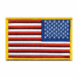 Heros Pride Embroidered Patch,U.S. Flag,Medium Gold 0022