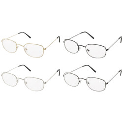 Shark Eyes Assorted Metal Reading Glasses J357ASST Pack of 12