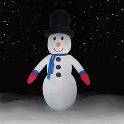 Brite Star 10 Ft. Snowman with Black Top Hat Airblown Inflatable 49-014-67