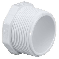 Manufacturer Varies Hex Head Plug, 1/2 in, Schedule 40,White 450005BC