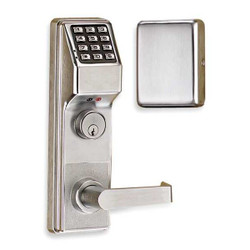 Trilogy Electronic Lock,Brushed Chrome,12 Button ETDLS1G/26DV99