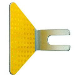 Tapco Reflector,Amber,Two Way,Steel,PK50 3113-00009
