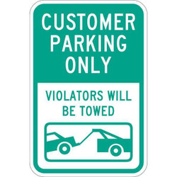 Lyle Customer Parking Sign,18" x 12" T1-1031-EG_12x18