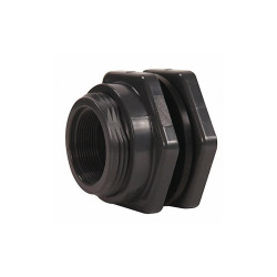 Hayward Flow Control Bulkhead Tank Fitting,EPDM,3"L,PVC BFAS1012CES