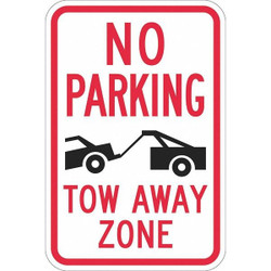 Lyle Tow Zone No Parking Sign,18" x 12" T1-1052-DG_12x18