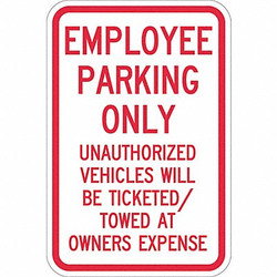 Lyle Employee Parking Sign,18" x 12" T1-1180-DG_12x18