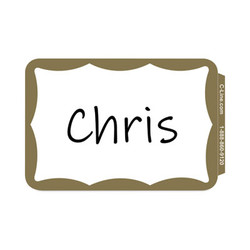 C-Line® Self-Adhesive Name Badges, 3.5 X 2.25, Gold, 100/box 92266