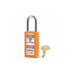 Master Lock Lockout Padlock,KA,Orange,3"H,PK12  411KAS12ORJ