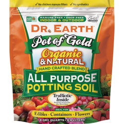 Dr. Earth Pot of Gold 8 Qt. 1/3 Lb. All Purpose Container Potting Soil 813
