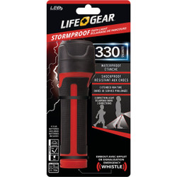 Life Gear Storm Proof 4AA 330 Lm. LED Flashlight & Path Light BA38-6034-RED