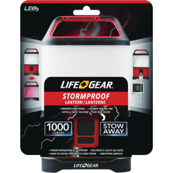 Life Gear Storm Proof Red & Black ABS LED Collapsible Lantern 41-3760