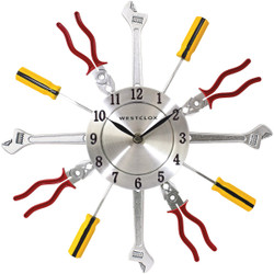 Westclox 14 In. Hand Tools Frame Wall Clock 33311