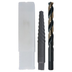 Cle-Line Screw Extractor Set,2pc,HSS,Plastic Tube C22315