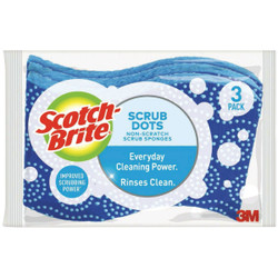 Scotch-Brite Stay Fresh Non-Scratch Scrub Dots Sponge (3-Pack) 20303-8