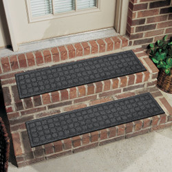 Mohawk Square Expressions Home Gray 8 In. x 36 In. Recycled Rubber Stair Tread