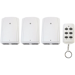 Prime 80 Ft. Range White Wireless Switch with Remote Control (3-Pack) TNRC23PK