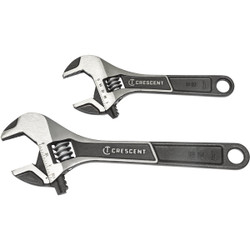 Crescent 6 In. & 10 In. Wide Jaw Adjustable Wrench Set (2-Piece) ATWJ2610VS