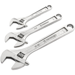 Crescent 6 In., 8 In., 10 In. Adjustable Wrench Set (3-Piece) AC3PC