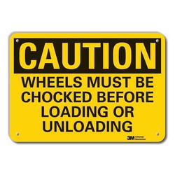 Lyle Caution Sign,7 in x 10 in,Aluminum  LCU3-0419-RA_10x7