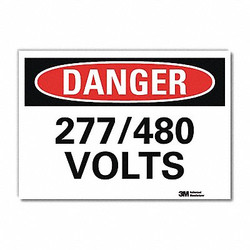 Lyle Danger Sign,5inx7in,Reflective Sheeting U3-1075-RD_7X5