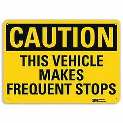 Lyle Rflctv Traffic Safety Sign,7x10in,Plastc U4-1724-RA_10X7